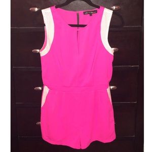 HOT PINK ROMPER - Size Medium